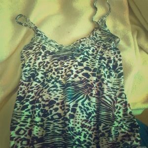 cheetah/ zebra print tank top
